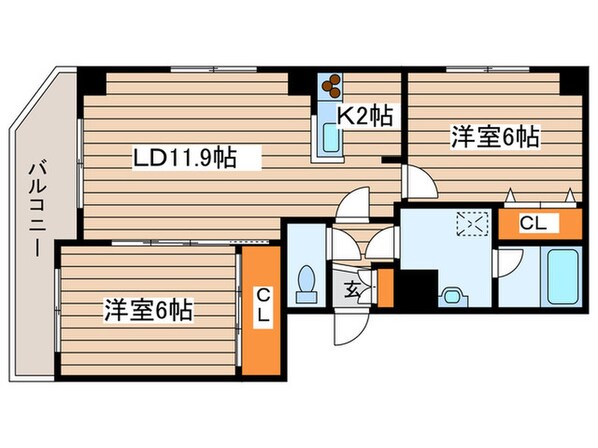 コ－モド月寒東の物件間取画像